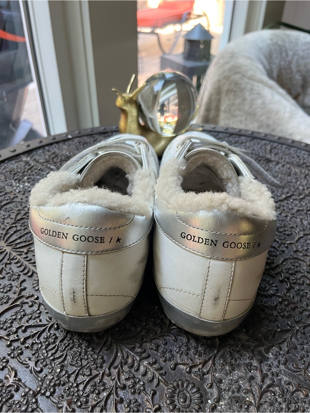 GOLDEN GOOSE OLD SCHOOL SUPERSTAR GLITTER SNEAKERS 42 10.5 - Picture 9 of 12